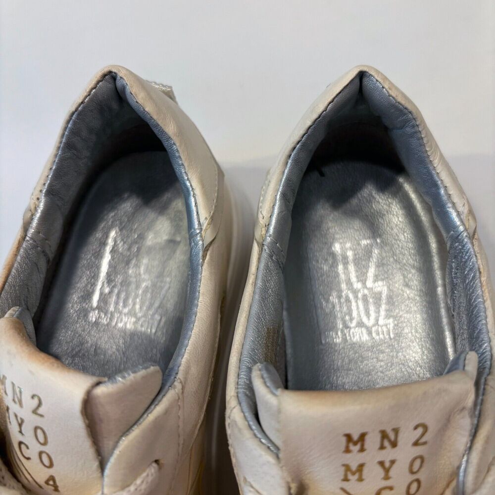 MIZ MOOZ Women's Ivory Leather Lace-Up Waffle Sneakers Shoes EU Size‎ 41 US 9.5 - Picture 7 of 10